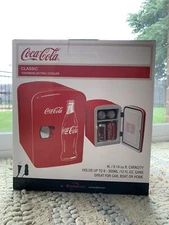 Portable Coke Coca-Cola Mini Refrigerator for Car, Home (12V 110V) Cooler Warmer