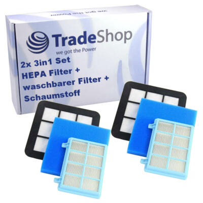 2x Ersatz Filterset für Philips Power Pro Compact Active FC 9333 FC 9334 FC 9350