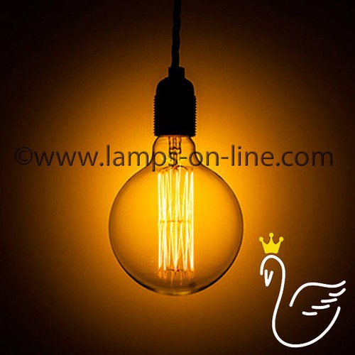 SQUIRREL CAGE EDISON GLOBE 120MM 40W B22D LIGHTBULB (dimmable) - Picture 2 of 2