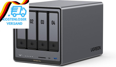UGREEN Nasync DXP4800 plus 4-Bay Desktop NAS, Intel Pentium Gold 8505 5-Core CPU