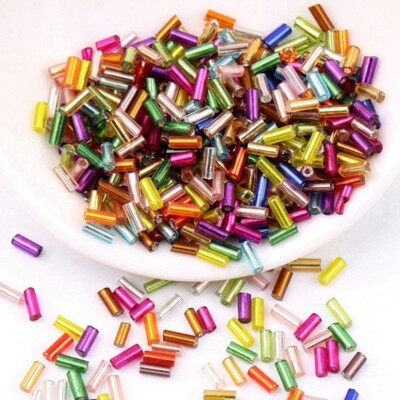 Wholesale 2x4mm 2x6mm Tube Shape Opaque Glass Loose Spacer Beads Lot DIY Jewelry