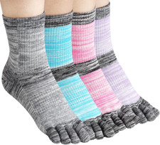 Women'S Toe Socks for Running Five Finger Socks with Cotton Athletic