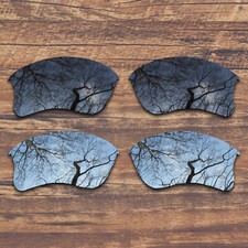 Polarized Replacement Lenses for-Oakley Flak Jacket XLJ Black IR  Silver Mirror