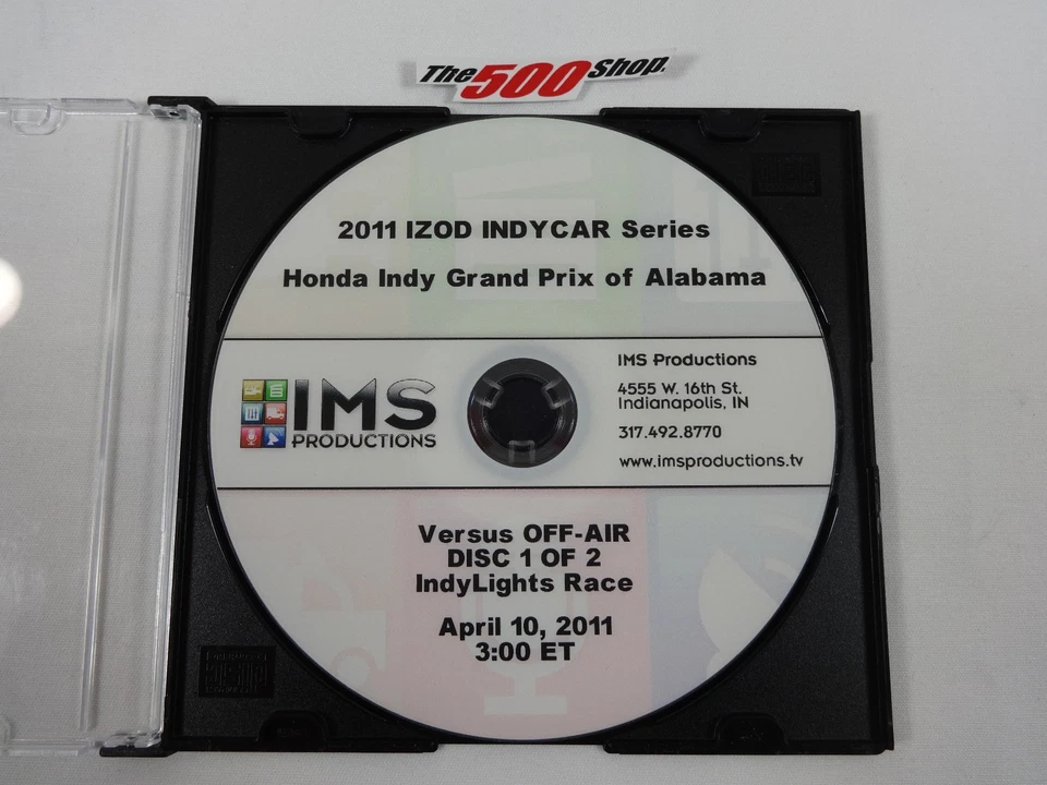 DVD de carrera completa Firestone Indy Lights Grand Prix of Alabama 2011 Newgarden Daly Foto 3 de 4