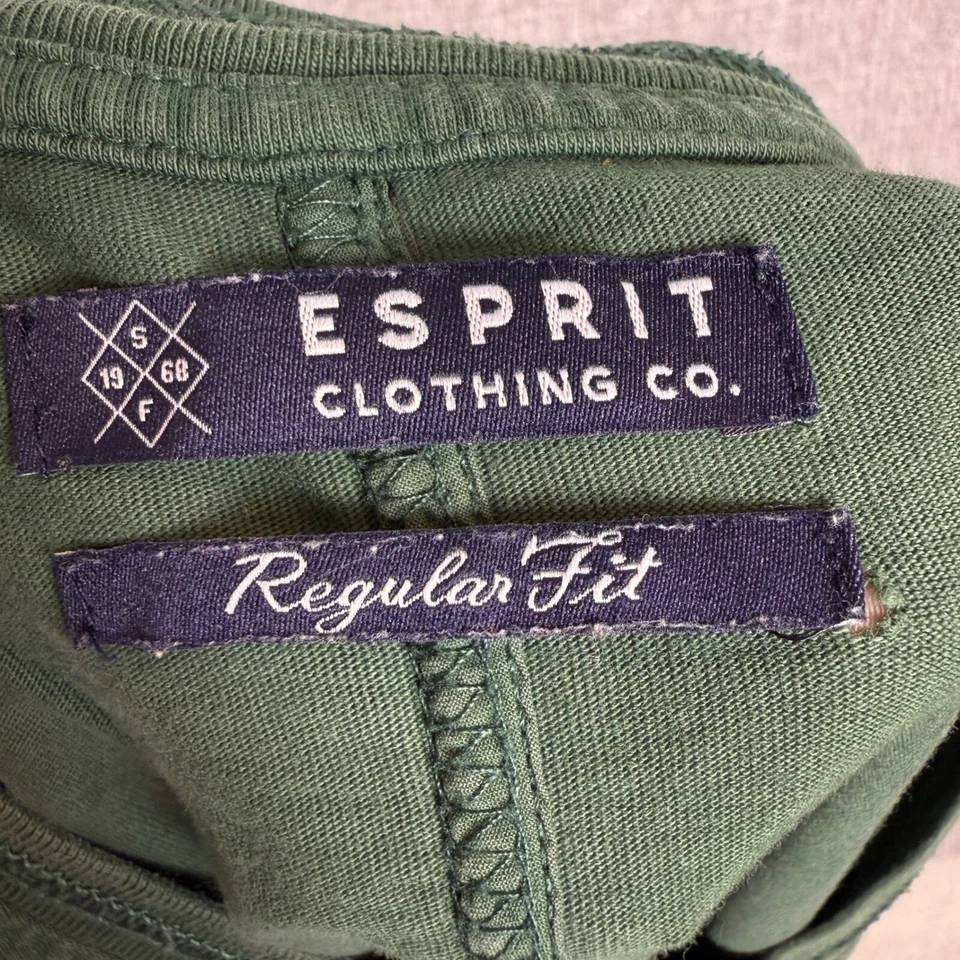 Esprit Clothing Co. T-Shirt Regular Fit Pocket Green Mens Size L 90s Y2K Preppy - Image 2 of 4
