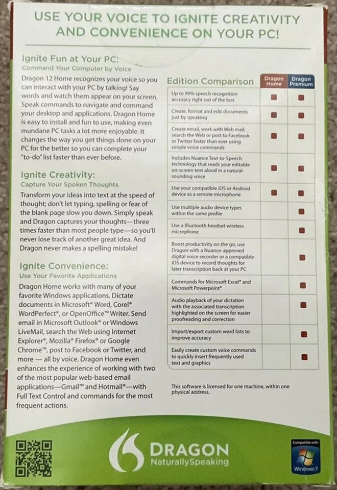 Nuance Dragon Naturally Speaking 12 Home Edition Speech Recognition Software App - Image 3 of 4