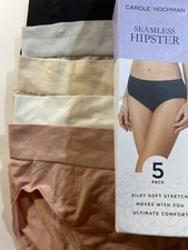 New Carole Hochman Women's Multicolor 5 Pack Seamless Stretch Hipster Size Small