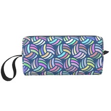 Pretty Volleyball Ball Makeup Bag Organizer Small Cosmetic Bags Portable Trav...