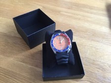 SEIKO Orange Dial, Pepsi Bezel, Automatic. Custom 7002-7001 Scuba Diver Watch