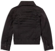 Polo Ralph Lauren Boys 7 American Flag Denim Trucker Jacket Grey Ralston Wash