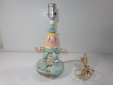 Vintage 13  Wooden Humpty Dumpty Lamp Nursery Rhyme