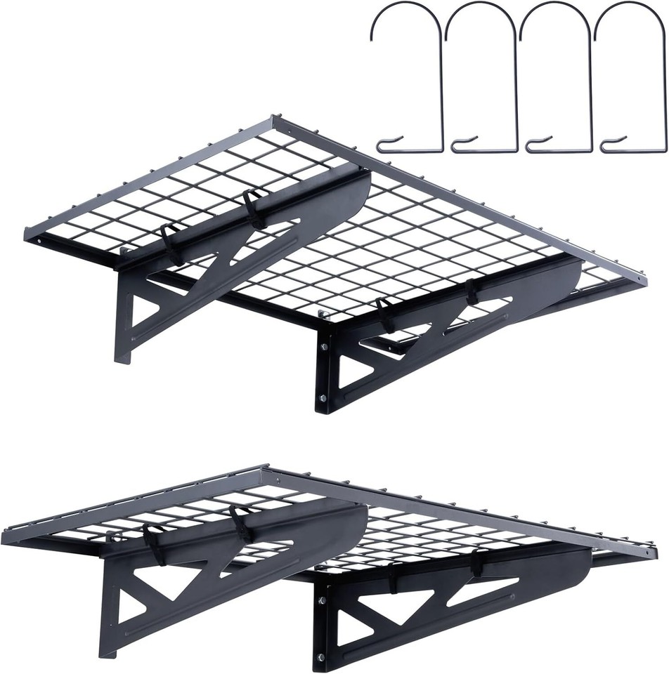 Garage Shelving Wall Mounted, 1 x 4 ft Heavy Duty Garage Wall Shelves