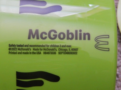 MCDONALDS GLÜCKLICHES MEAL 2022 MCGOBLIN KUNSTSTOFF HALLOWEEN GRÜNER EIMER & AUFKLEBER - Bild 6 von 8
