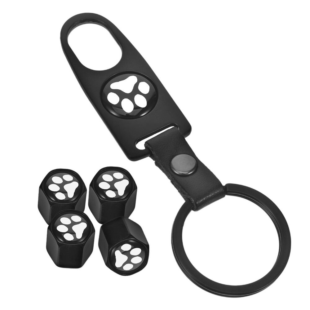 1 Set Tire Valve Stem Cap Cover Dog Paw Tire Valve Caps Tire Air Caps