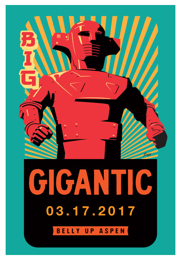 Scrojo Big Gigantic Belly Up Aspen Colorado 2017 Poster