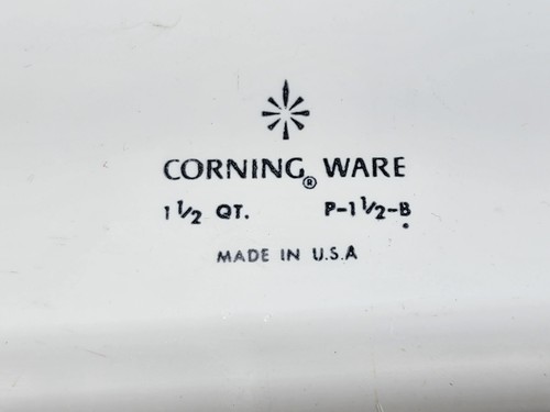 Corning Ware Blau Kornblume P-11/2-B Backform mit Deckel 1,5 Quart USA - Bild 5 von 6