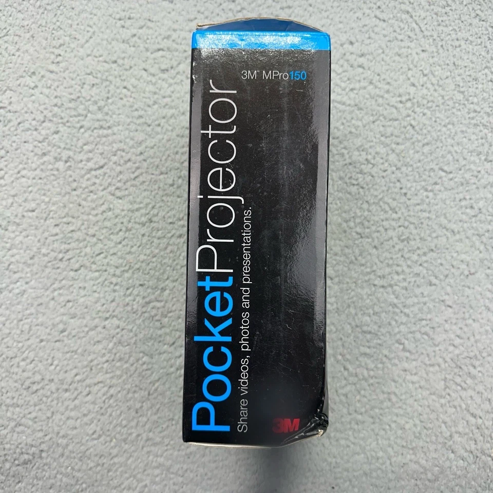 3M MPro 150 Compact Portable 1 GB LED Pocket Projector Black, 8” - 50” Display - Image 4 of 4