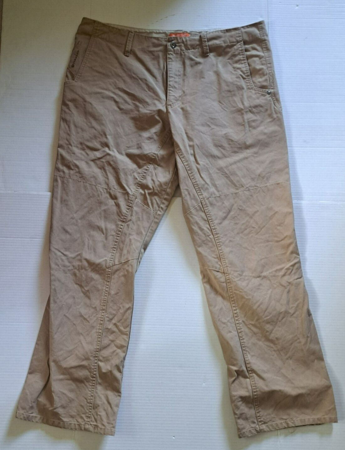 Pantalone Merrell uomo taglia 38R gamba dritta escursionismo campeggio chino kaki