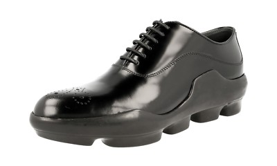 PRADA Leder Runway Plateau Business Schuhe Sneaker 1E047G Schwarz NEU -  37
