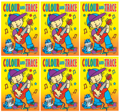 Set 6 X A4 Colouring And Tracing Books Childrens Activity Party Bag Favour Toy