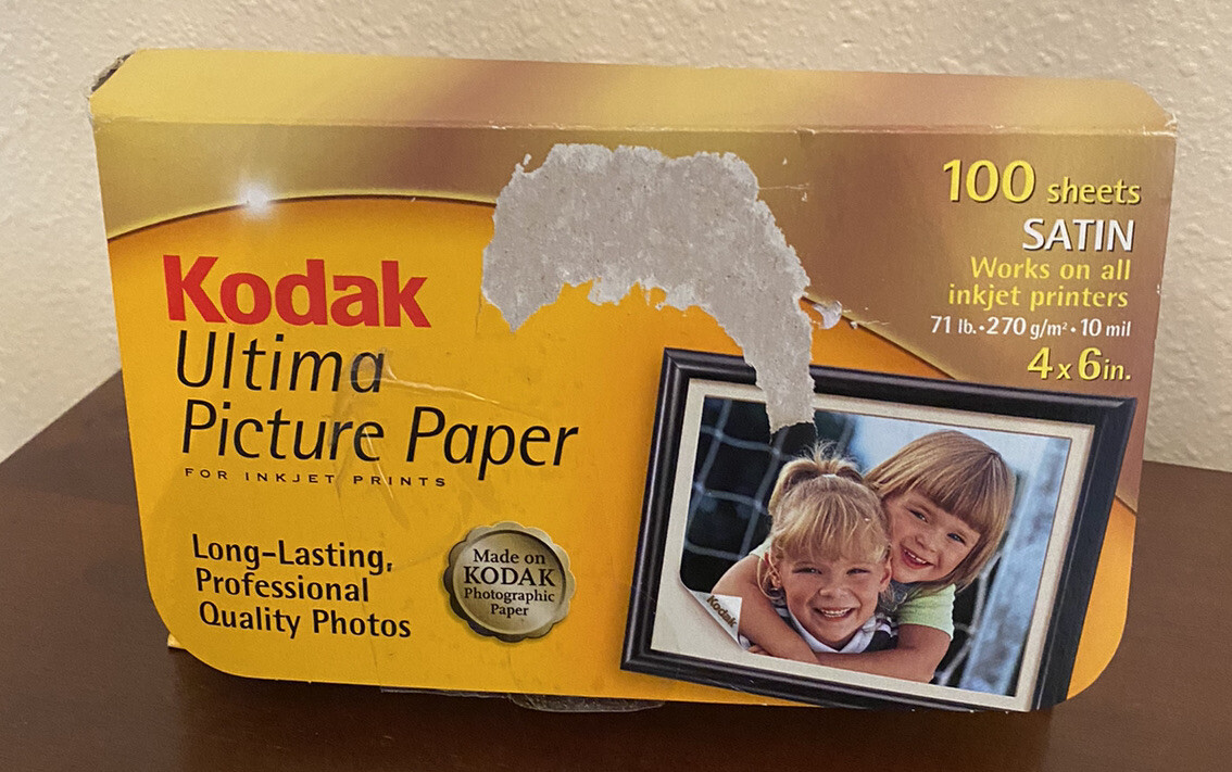 Kodak Ultima Photo Paper SATIN Photo Picture Paper 4x6 Sheets Inkjet-Open Box