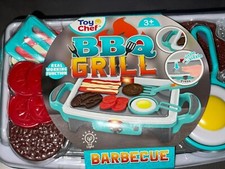 Toy Chef BBQ Grill Play Food Kitchen Toys Set-12 pcs Realistic Barbecue Grill 