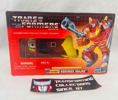 Transformers G1 2002 Commemorative Reissue TRU Hot Rod Rodimus Major MISB