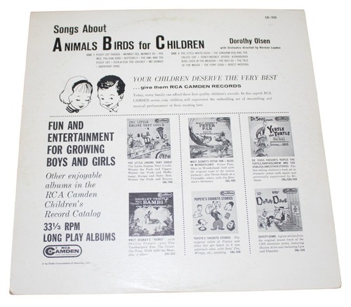 Dorothy Olsen ABC Songs For Children Animals Birds Children Record - Picture 2 of 3