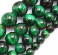 Natural Gemstone Green Tiger's Eye Round Loose Beads 15" 6mm 8mm 10mm 12mm
