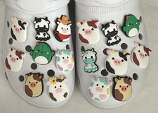 Squishmallow Croc Charms Cute Cow Theme 16pc Set  Read Description