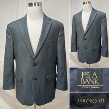 Men's Jos. A. Bank Tailored Fit Slate Blue 2-Button 42R Blazer Jacket