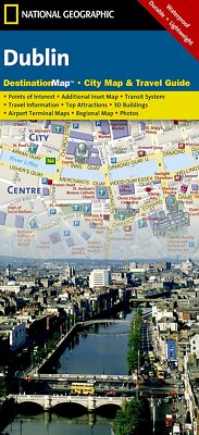 Street Map of Dublin, Ireland, National Geographic Destination Maps