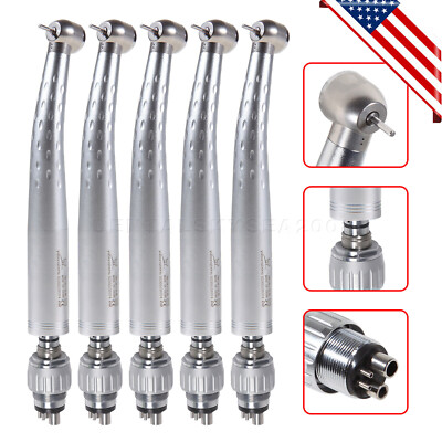 5 Dental Standard Head High Speed Handpiece with Quick Coupler 4Hole Coupling