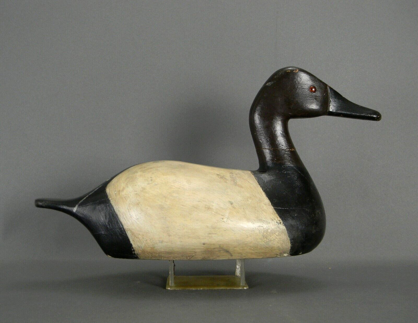 2 CA 193050's FINE CANVASBACK DECOY WISCONSIN INLET HEADS EARLY PAINT