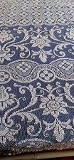 Copriletto Vintage Matrimoniale in filo di lino con ricami a tombolo cm 240x 205