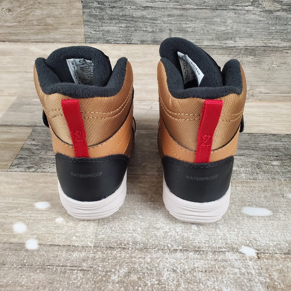 Columbia Fairbanks Omni-Heat Botas Niños Pequeños Talla 8 Marrón Negro Imitación Impermeable Foto 3 de 4