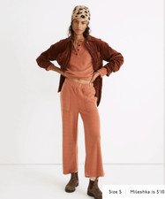 NWT Madewell Cozybrushed Straight Sweatpants  Size: XXS  WEATHERED BRICK
