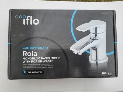 Iflo Contemporary ROIA Monoblock Waschtischarmatur mit Pop Up Ablaufgarnitur