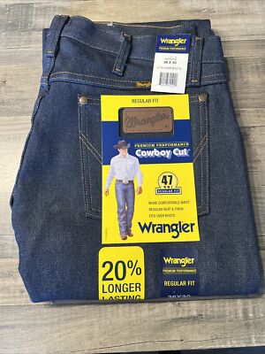 Wrangler 47MWZ Premium Performance Cowboy Cut Rigid Regular Fit Jeans -  36x30 | eBay