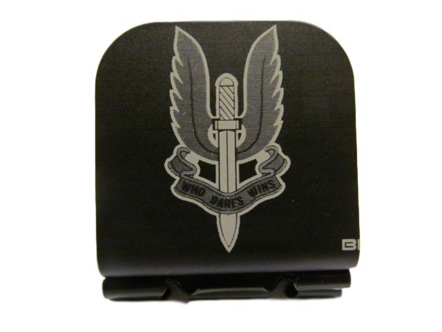 British SAS Logo Laser Etched Aluminum Hat Clip Brim-it