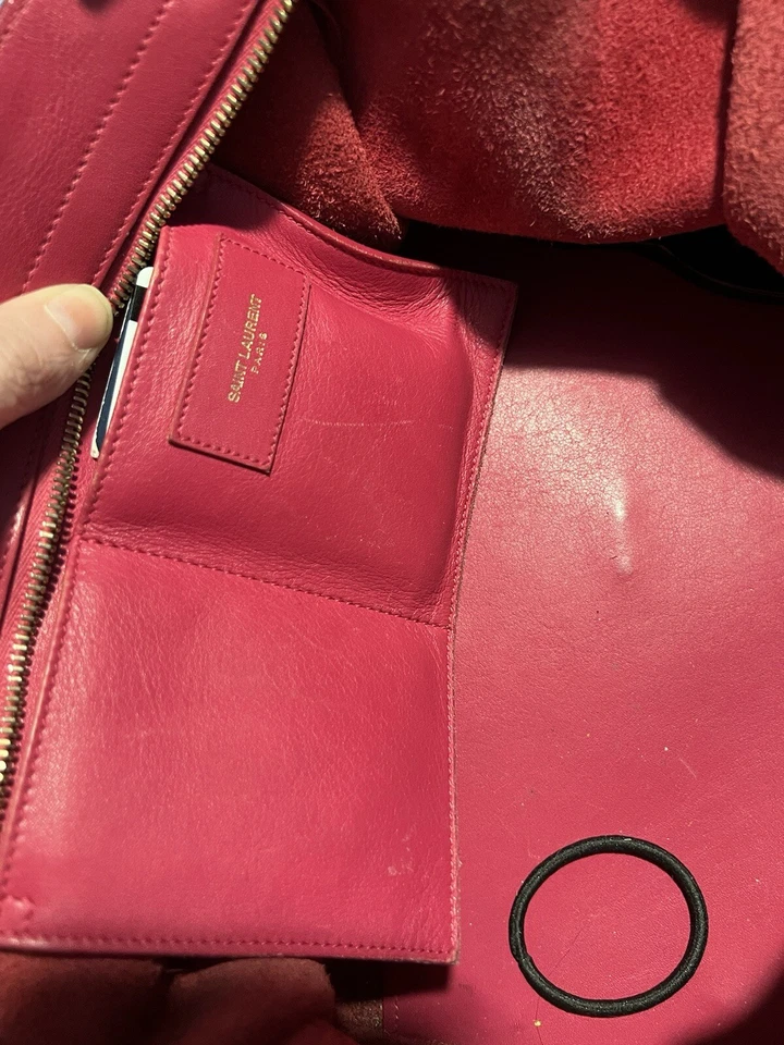 Yves Saint Laurent YSL Ligne Y Cabas Medium Satchel Crossbody Pink - Image 3 of 4