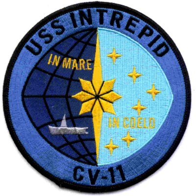 4.38'' NAVY USS CV-11 INTREPID EMBROIDERED PATCH