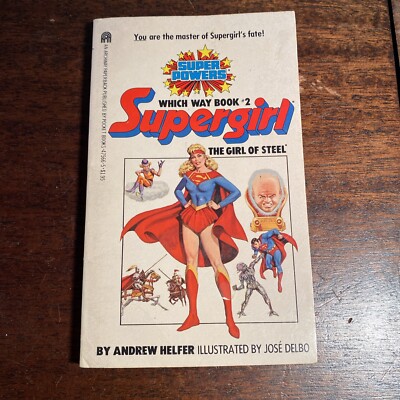 SUPERGIRL, WHICH WAY BOOK #2, SUPER POWERS, PAPERBACK, PB, DC ARCHWAY BOOKS 1984