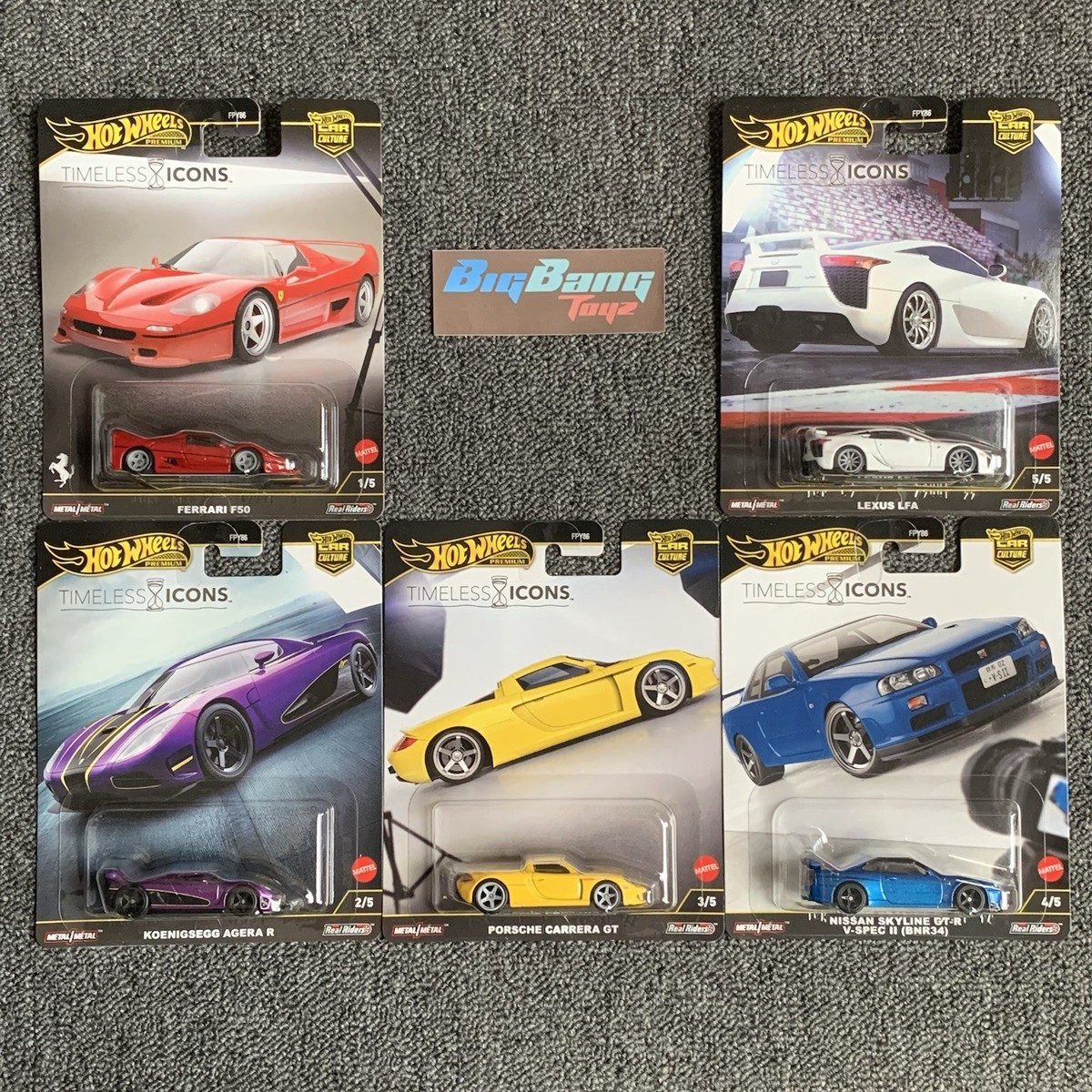 Hot Wheels Premium Car Culture Timeless Icons 2025 Set of 5 (In