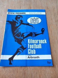 1972/73 Kilmarnock vs Arbroath Scottish 1st Division FREE P&P