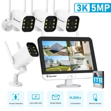 5MP 10CH WIFI NVR Wireless Security Camera System with Monitor A61 Bullet Camera