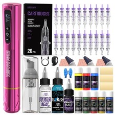 Wormhole Tattoo Gun kit Wireless Tattoo Kit Complete Wireless Tattoo Pen Kit ...