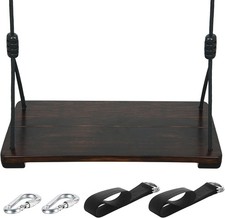 Wooden Swing Seat, Outdoor Swing Set Accessories for Backyard, Height Adjusta...