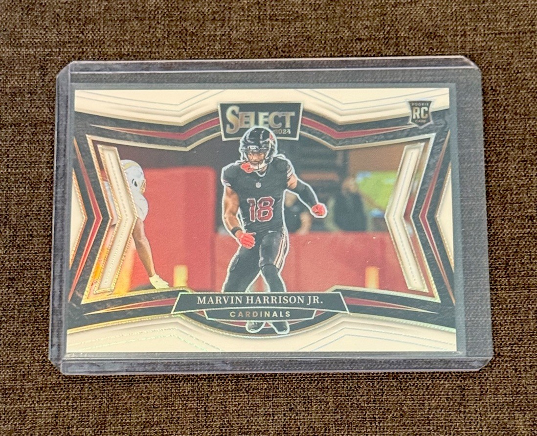 2024 Select NFL #474 Field Level Rookie Marvin Harrison Jr RC White Prizm /35 AZ