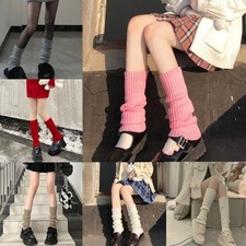 Ribbed Knitted Long Boot Socks for Women Autumn Winter Leg Warmers JK Warm Socks